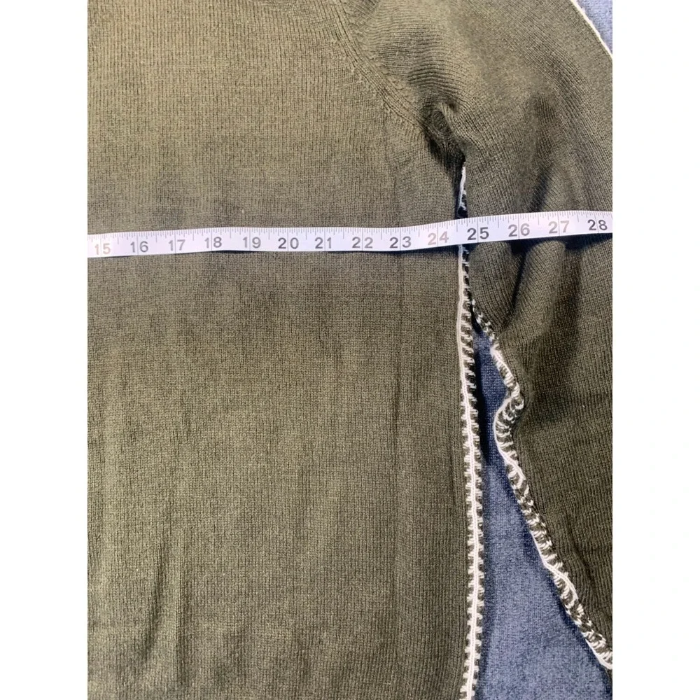 Ted Baker London Mens Olive‎ Green Textured Crew Neck Sweater Size 6